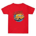 Car Printed Summer Baggy Cotton Short Sleeve T-shirt Print On Your Demand, Size:XXXL(Red)