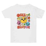 Funny Face Printed Summer Baggy Cotton Short Sleeve T-shirt Print On Your Demand, Size:S(White)