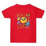 Funny Face Printed Summer Baggy Cotton Short Sleeve T-shirt Print On Your Demand, Size:XL(Red)