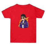 Hipster Printed Summer Baggy Cotton Short Sleeve T-shirt Print On Your Demand, Size:S(Red)