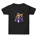 Hipster Printed Summer Baggy Cotton Short Sleeve T-shirt Print On Your Demand, Size:XL(Black)