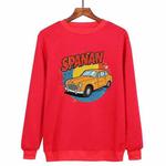 Car Printed Casual Loose Round Neck Sweatshirt Print On Your Demand, Size:XXL(Red)