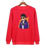Hipster Printed Casual Loose Round Neck Sweatshirt Print On Your Demand, Size:XL(Red)