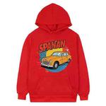 Car Printed Fleece Hooded Sweatshirt Print On Your Demand, Size:XXXL(Red)