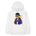 Hipster Printed Fleece Hooded Sweatshirt Print On Your Demand, Size:XXL(White)
