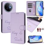 For vivo Y39 5G Global Smile Embossing RFID Leather Phone Case(Light Purple)