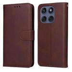For Motorola Edge 60 Fusion / Edge 5G 2025 Classic Calf Texture Flip Leather Phone Case(Brown)
