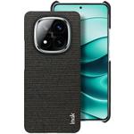 For Redmi Note 14 Pro+ 5G imak Ruiyi Series Cloth Texture PU + PC Phone Case(Black)