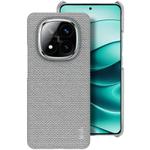 For Redmi Note 14 Pro+ 5G imak Ruiyi Series Cloth Texture PU + PC Phone Case(Light Grey)
