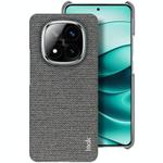 For Redmi Note 14 Pro+ 5G imak Ruiyi Series Cloth Texture PU + PC Phone Case(Dark Grey)