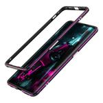 For OPPO Find X2 Aluminum Alloy Shockproof Protective Bumper Frame(Black Purple)