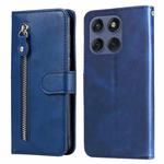 For Motorola Edge 60 Fusion / Edge 5G 2025 Fashion Calf Texture Zipper Leather Phone Case(Blue)