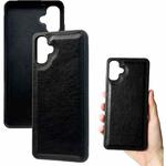For Samsung Galaxy A06 Cowhide Texture Back Cover Phone Case(Black)