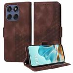 For Motorola Edge 60 Fusion / Edge 5G 2025 Embossed Rhombus Starry Leather Phone Case(Brown)
