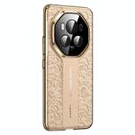 For Honor Magic6 Cloud Dragon Pattern Plain Leather PC Phone Case(Gold)