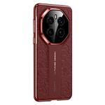 For Honor Magic7 Cloud Dragon Pattern Plain Leather PC Phone Case(Red)