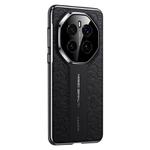 For Honor Magic7 Cloud Dragon Pattern Plain Leather PC Phone Case(Black)