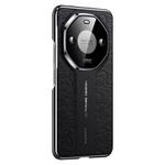 For Honor X50 Pro Cloud Dragon Pattern Plain Leather PC Phone Case(Black)