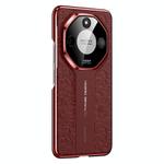 For Honor X60 Cloud Dragon Pattern Plain Leather PC Phone Case(Red)
