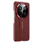 For Honor X60 Pro Cloud Dragon Pattern Plain Leather PC Phone Case(Red)