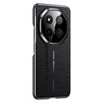 For Honor X60 Pro Cloud Dragon Pattern Plain Leather PC Phone Case(Black)