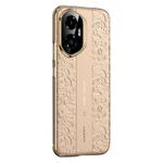 For Honor 300 Cloud Dragon Pattern Plain Leather PC Phone Case(Gold)