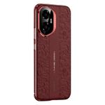 For Honor 300 Cloud Dragon Pattern Plain Leather PC Phone Case(Red)