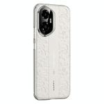 For Honor 300 Cloud Dragon Pattern Plain Leather PC Phone Case(White)