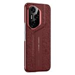 For Honor 300 Pro Cloud Dragon Pattern Plain Leather PC Phone Case(Red)