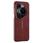 For Huawei Pura 80 Pro / 80 Pro+ 5G Cloud Dragon Pattern Plain Leather PC Phone Case(Red)