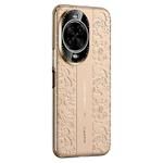 For Huawei nova 14 Cloud Dragon Pattern Plain Leather PC Phone Case(Gold)