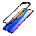 For OPPO Reno3 Pro Aluminum Alloy Shockproof Protective Bumper Frame(Black Purple)