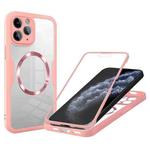 For iPhone 11 Pro Max CD Texture MagSafe Phone Case(Pink)