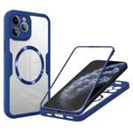 For iPhone 11 Pro Max CD Texture MagSafe Phone Case(Blue)