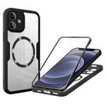 For iPhone 12 CD Texture MagSafe Phone Case(Black)