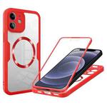 For iPhone 12 CD Texture MagSafe Phone Case(Red)
