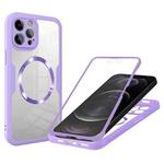 For iPhone 12 Pro CD Texture MagSafe Phone Case(Purple)