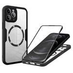 For iPhone 12 Pro Max CD Texture MagSafe Phone Case(Black)