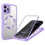 For iPhone 12 Pro Max CD Texture MagSafe Phone Case(Purple)