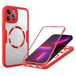 For iPhone 13 Pro CD Texture MagSafe Phone Case(Red)