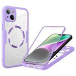 For iPhone 14 CD Texture MagSafe Phone Case(Purple)