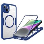 For iPhone 14 Plus CD Texture MagSafe Phone Case(Blue)