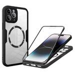 For iPhone 14 Pro CD Texture MagSafe Phone Case(Black)