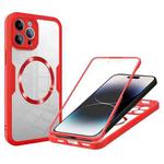 For iPhone 14 Pro CD Texture MagSafe Phone Case(Red)
