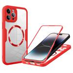 For iPhone 14 Pro Max CD Texture MagSafe Phone Case(Red)