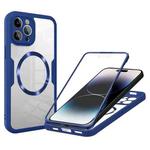 For iPhone 14 Pro Max CD Texture MagSafe Phone Case(Blue)