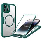 For iPhone 14 Pro Max CD Texture MagSafe Phone Case(Green)