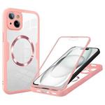 For iPhone 15 CD Texture MagSafe Phone Case(Pink)