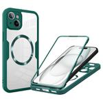 For iPhone 15 Plus CD Texture MagSafe Phone Case(Green)