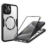 For iPhone 15 Pro CD Texture MagSafe Phone Case(Black)
